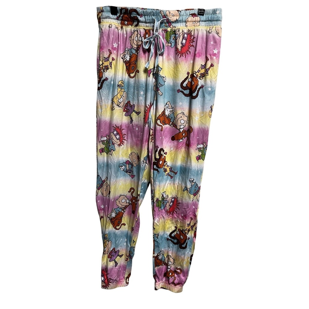 025-004 Rugrats Pajama Pants Women Medium Knit Pockets‎ Lounge M PJ